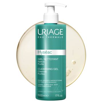 Uriage Hyseac Почистващ гел за лице и тяло за комбинирана до мазна кожа 500 мл