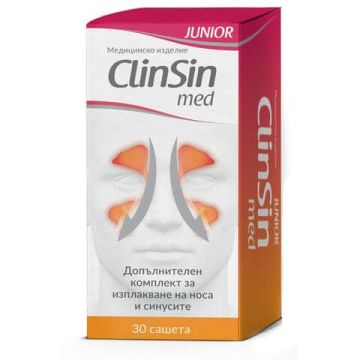NaturProdukt ClinSin med Junior Сашета за изплакване на носа и синусите х 30 бр