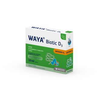 Waya Biotic D3 Пробиотични капки за новородени, кърмачета и деца 10 мл Medis