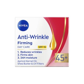 Nivea Anti-Wrinkle Plus Стягащ дневен крем против бръчки 45+ 50 мл