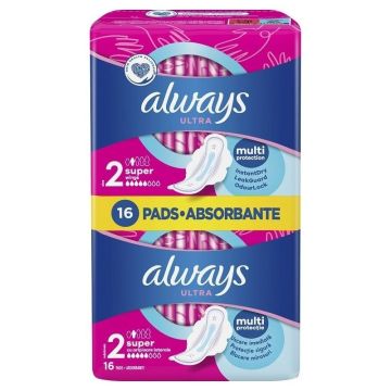 Always Ultra Super Plus Duo Дамски превръзки х16 бр