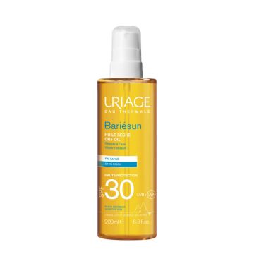 Uriage Bariesun Слънцезащитно сухо олио за тяло за чувствителна кожа за тяло и коса SPF30 200 мл