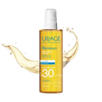 Uriage Bariesun Слънцезащитно сухо олио за тяло за чувствителна кожа за тяло и коса SPF30 200 мл