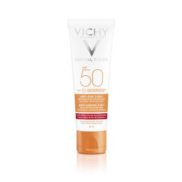 Vichy Ideal Soleil Слънцезащитен крем с антиоксидантен ефект 3в1 SPF50 50 мл