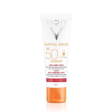 Vichy Capital Soleil Слънцезащитен крем с антиоксидантен ефект 3в1 SPF50 50 мл