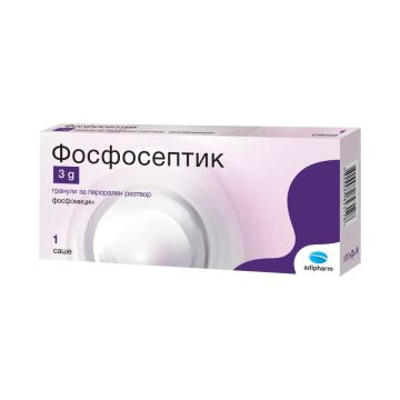 Фосфосептик антибиотик с бактероцидно действие 3 г х 1 саше Adipharm