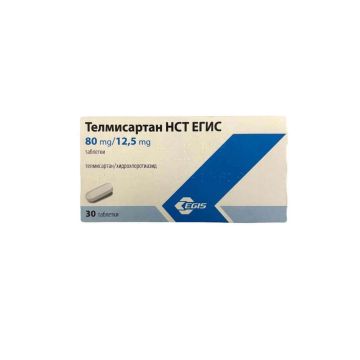 Телмисартан HCT 80 мг/12.5 мг х 30 таблетки Egis