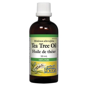 Natural Factors Tea Tree Oil Huile de theier Масло от чаено дърво - антибактериални и противогъбични свойства 50 мл