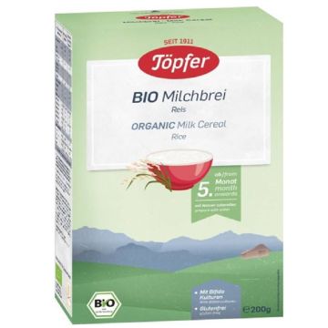 Topfer Bio Mлечна био каша с ориз 5M+ 200 гр 