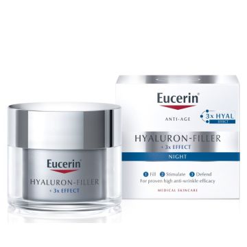 Eucerin Hyaluron-Filler Нощен крем за лице против бръчки 50 мл
