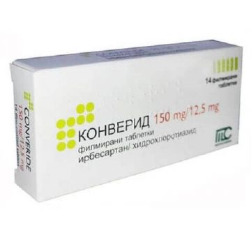 Конверид 150 мг/12.5 мг х 14 таблетки Medochemie