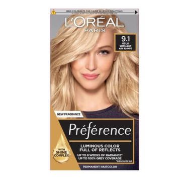 L’Oreal Preference Трайна боя за коса 9.1 Very Light Ash Blonde