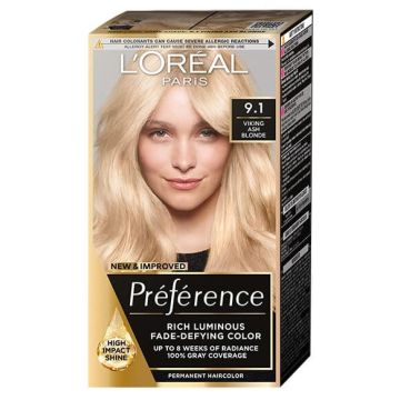 L’Oreal Preference Трайна боя за коса 9.1 Very Light Ash Blonde