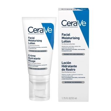 CeraVe Хидратиращ крем за лице за нормална към суха кожа 52 мл