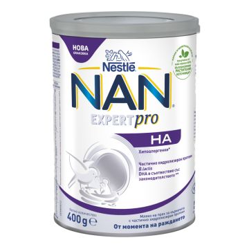 Nestle NAN H.A. с хидролизиран протеин Мляко за кърмачета 0М+ 400 гр 