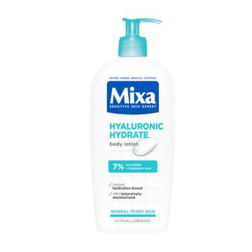 Mixa Hyalurogel Хидратиращо мляко за тяло за суха и чувствителна кожа 400 мл