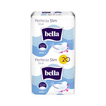 Bella Perfecta Slim Blue Ултра тънки дамски превръзки с крилца 20 бр