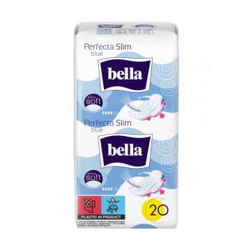 Bella Perfecta Slim Blue Ултра тънки дамски превръзки с крилца х 20 бр