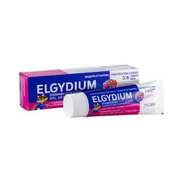 Elgydium Kids Детска гелообразна паста за зъби за защита от кариес 3 - 6 години горски плод 50 мл