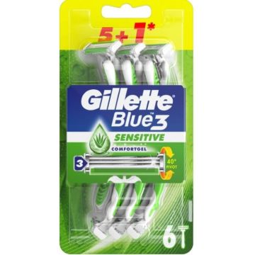 Gillette Blue 3 Sensitive Еднократна самобръсначка х 6 бр