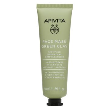 Apivita Express Beauty Почистваща маска за лице със зелена глина 50 мл