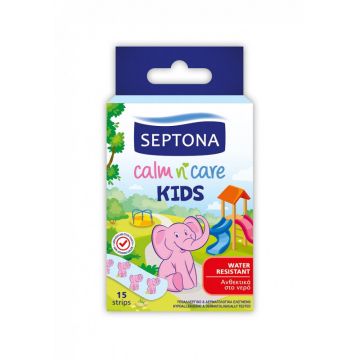 Septona Calm n' Care Kids Water Resistant Plasters Водоустойчиви пластири 15 бр