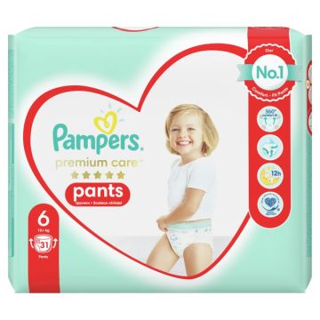 Пелени - гащички Pampers Premium Care Pants Размер 6 31 бр
