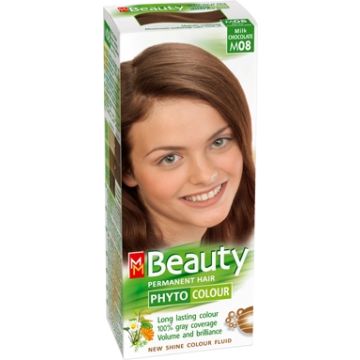 MM Beauty Phyto Colour Трайна фито боя за коса, М08 Млечен шоколад