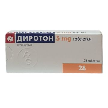 Диротон 5 мг х 28 таблетки Gedeon Richter