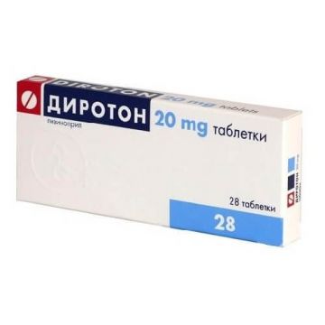 Диротон 20 мг х 28 таблетки Gedeon Richter