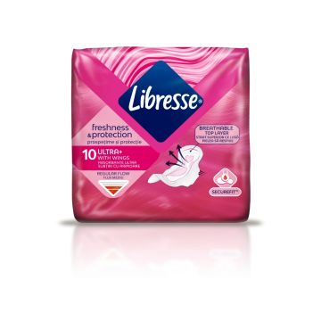 Libresse Freshness & Protectio Ultra+ Дамски превръзки х 10 бр.