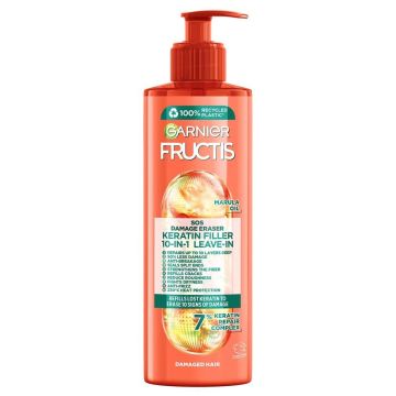 Garnier Fructis SOS Damage Eraser Крем за суха и увредена коса 10в1 с масло от марула и течен кератин 400 мл