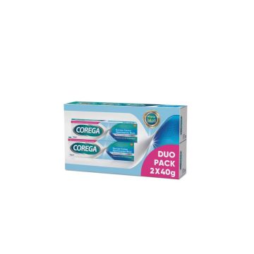 Corega Extra Strong DUO Фиксиращ крем за зъбни протези 40 гр x 2 бр Комплект