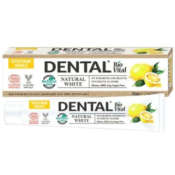Dental BioVital Natural White Избелваща паста за зъби 75 мл