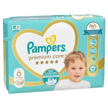 Пелени Pampers Premium Care Размер 6 XL 38 бр