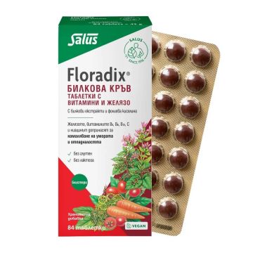 Floradix Билкова кръв с желязо х 84 таблетки