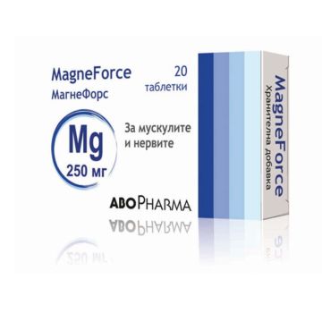 AboPharma MagneForce Магнезий 250 мг За мускулите и нервите 20 таблетки