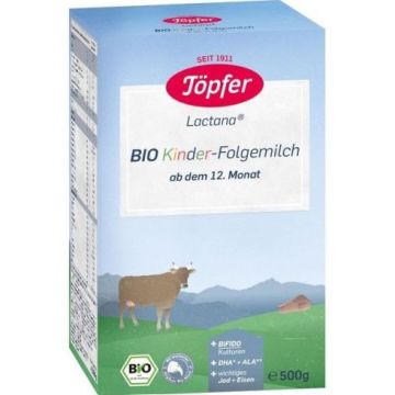 Lactana Bio KINDER Сухо мляко с 4 вида бифидобактерии 12M+ 500 гр Topfer