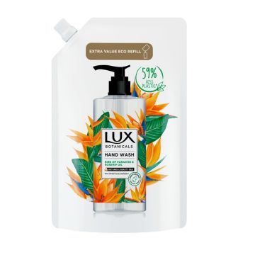 Lux Botanicals Течен сапун със стрелиция и шипка - пълнител 500 мл