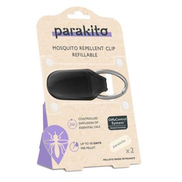 Parakito Репелентен клипс против комари Черен + Таблетки 2 бр Комплект