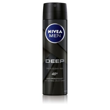 Nivea Men Deep Дезодорант спрей против изпотяване за мъже 150 мл