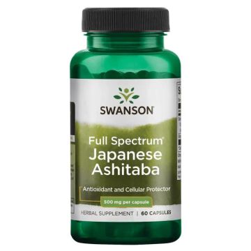 Swanson Full Spectrum Japanese Ashitaba Пълен спектър Японска Ашитаба 500 мг х 60 капсули