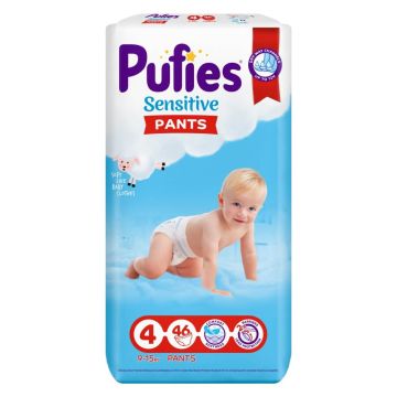 Пелени - гащички Pufies Sensitive Pants 4 Maxi 46 бр