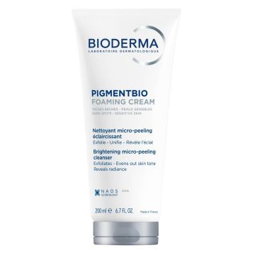 Bioderma Pigmentbio Ексфолиращ почистващ крем за изсветляване на кожата 200 мл
