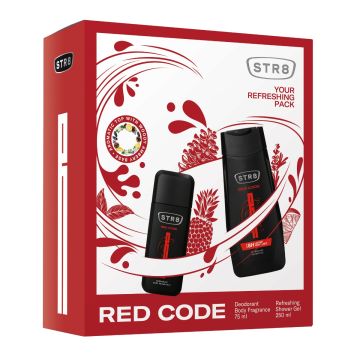 STR8 Red Code Парфюмен спрей за мъже 75 мл + STR8 Red Code Освежаващ душ-гел за мъже 250 мл Комплект
