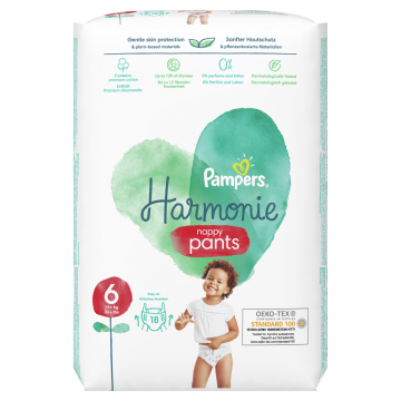 Пелени - гащички Pampers Harmonie Nappy Pants 15 + кг Размер 6 18 бр