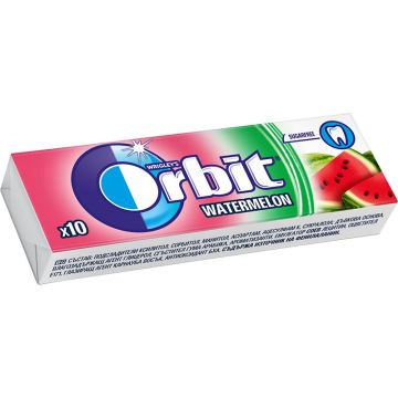Orbit Watermelon Дъвка с вкус на диня х10 дражета