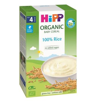 Hipp Био инстантна каша ориз за бебета 4М+ 200 г