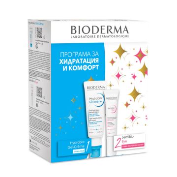 Bioderma Hydrabio Гел-крем за нормална до смесена чувствителна кожа 40 мл + Bioderma Sensibio Гел-крем за околоочен контур 15 мл Комплект