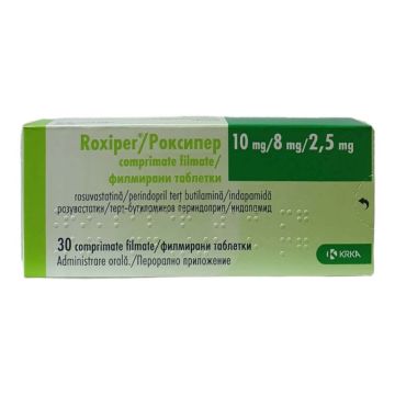 Роксипер 10 мг/8 мг/2.5 мг х 30 таблетки KRKA